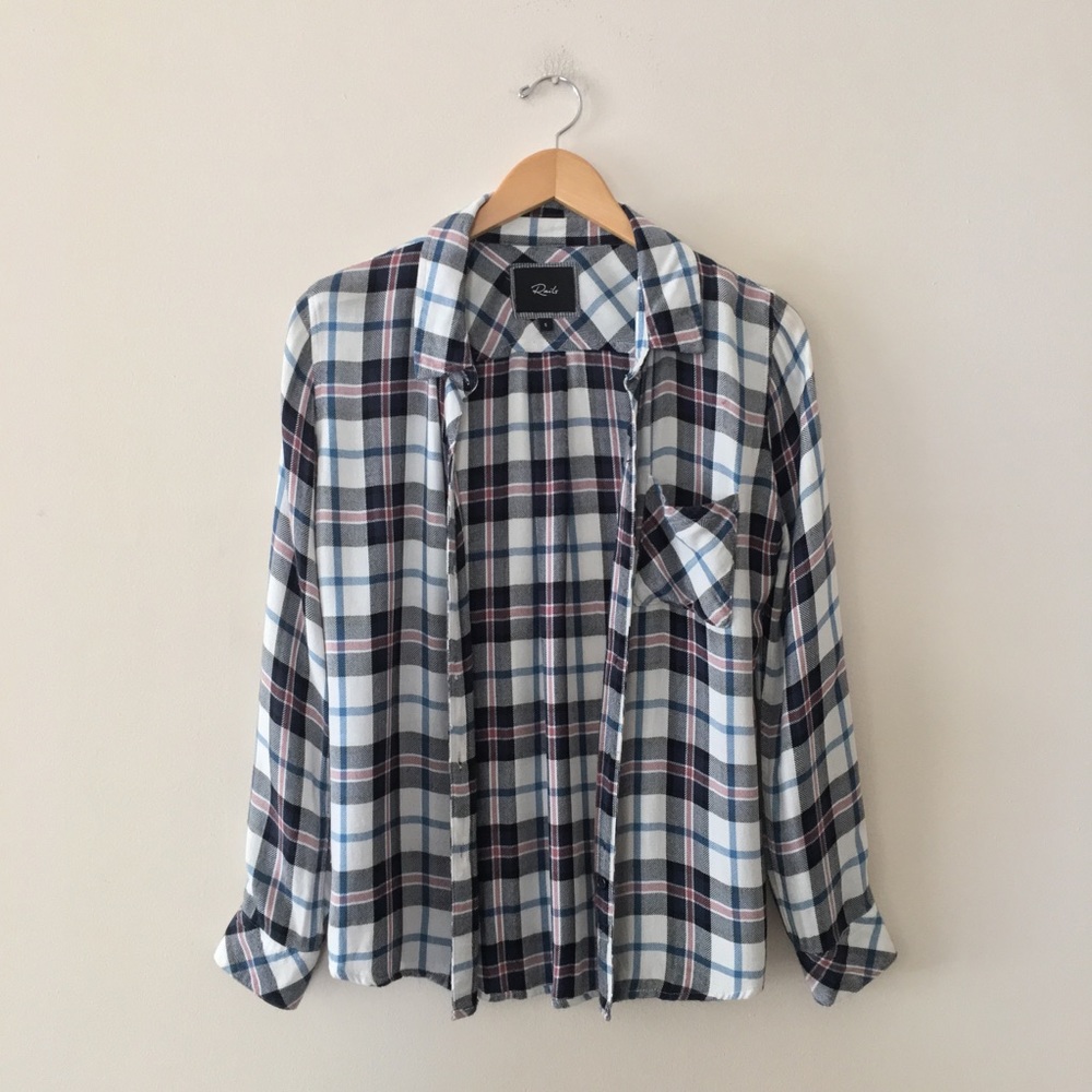 Rails Plaid Flannel Button Down Shirt - image 2